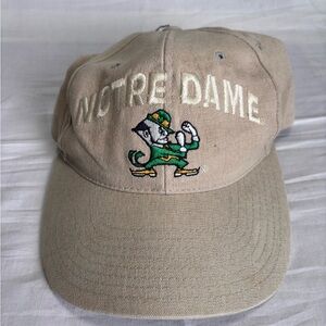 American Needle Beige Baseball Cap with Notre Dame Tag